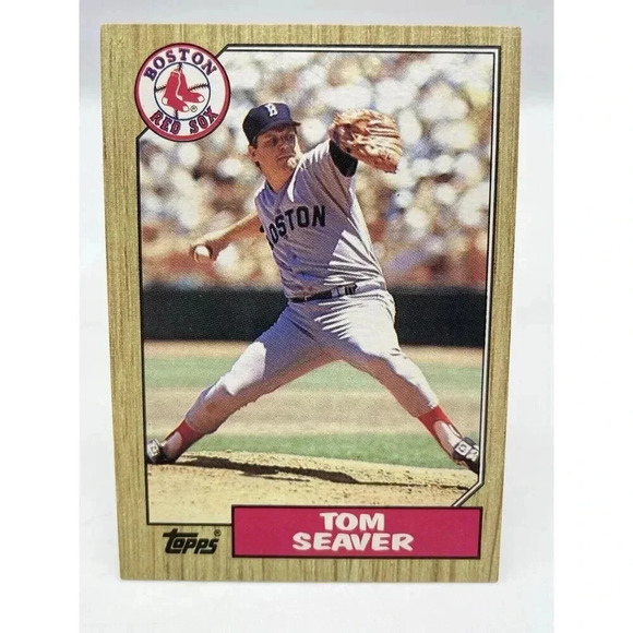 Tom Seaver #425 Boston Red Sox Vintage 1987 Topps TCG MLB Mint - Picture 1 of 2